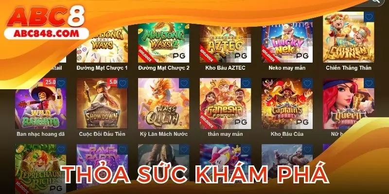 Thành viên được thỏa sức khám phá kho game